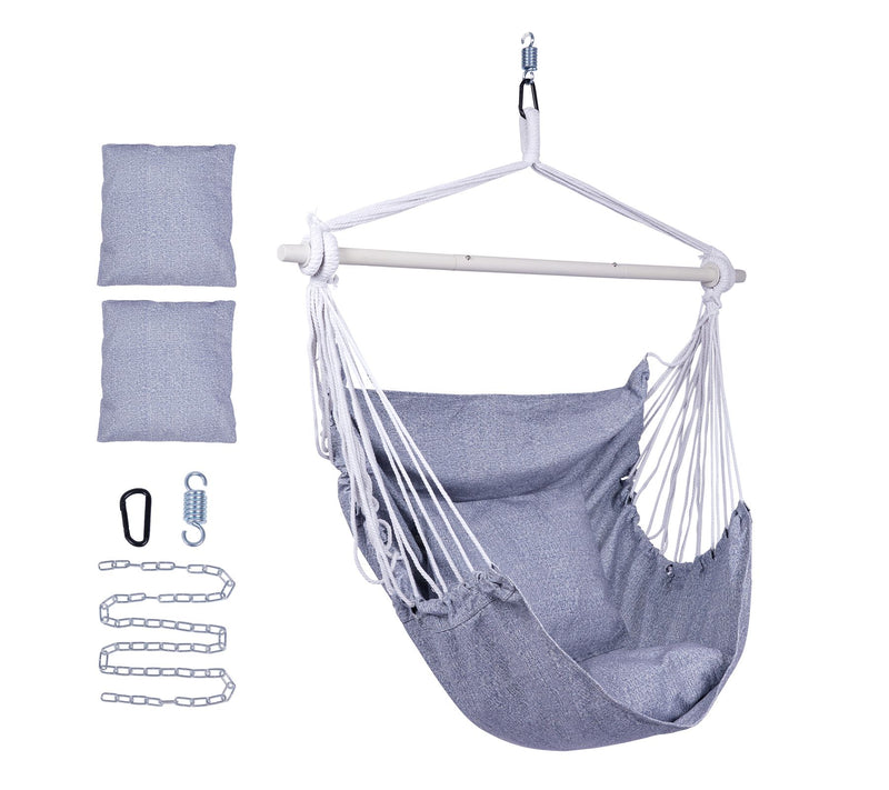 Backyard Expressions Hammock Chair with Pillows — View 9