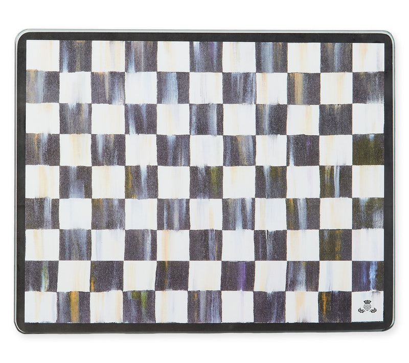 MacKenzie-Childs Set of 2 Courtly Check Glass Cutting Boards — View 5