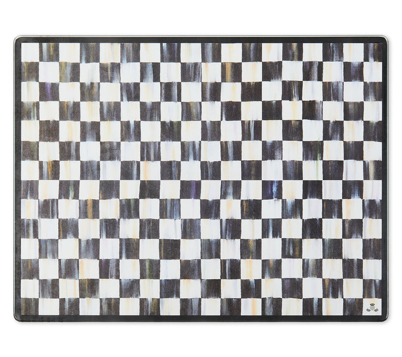 MacKenzie-Childs Set of 2 Courtly Check Glass Cutting Boards — View 4