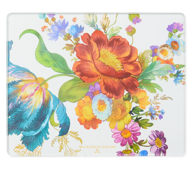 MacKenzie-Childs Set of 2 Flower Market Glass Cutting Boards — View 5