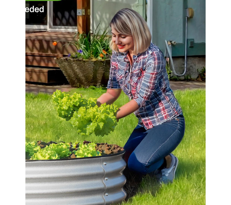 Backyard Expressions Galvanized Raised Garden Bed 6x3x1ft — View 8