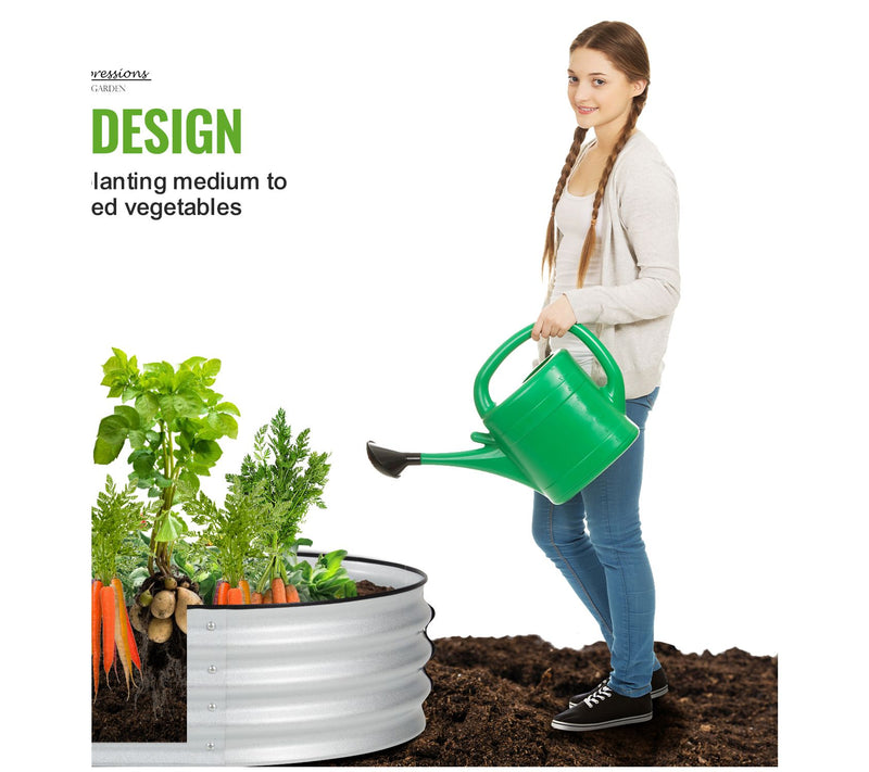 Backyard Expressions Galvanized Raised Garden Bed 6x3x1ft — View 6
