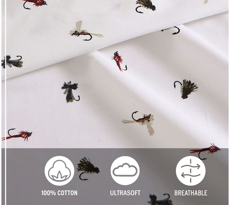 Eddie Bauer Fishing Flies Twin Sheet Set — View 7