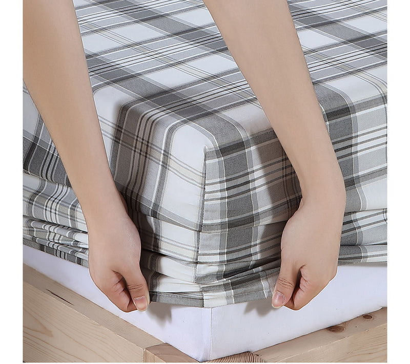 Eddie Bauer Chinook Plaid Ivory Twin Sheet Set — View 4
