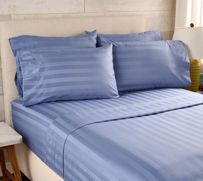 Northern Nights Wrinkle Defense Dobby Stripe Sheet Set with Extra Cases — View 3