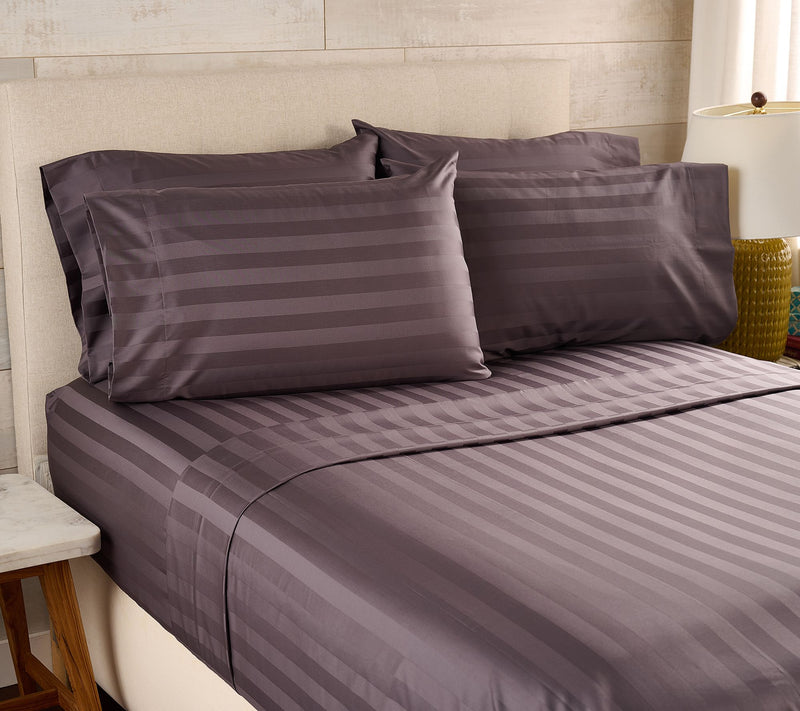 Northern Nights Wrinkle Defense Dobby Stripe Sheet Set with Extra Cases — View 8