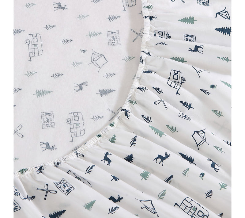 Eddie Bauer Campout Blue Full Sheet Set — View 3