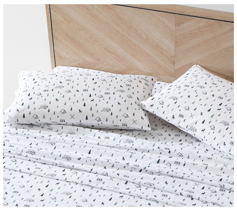 Eddie Bauer Campout Blue Full Sheet Set — View 2