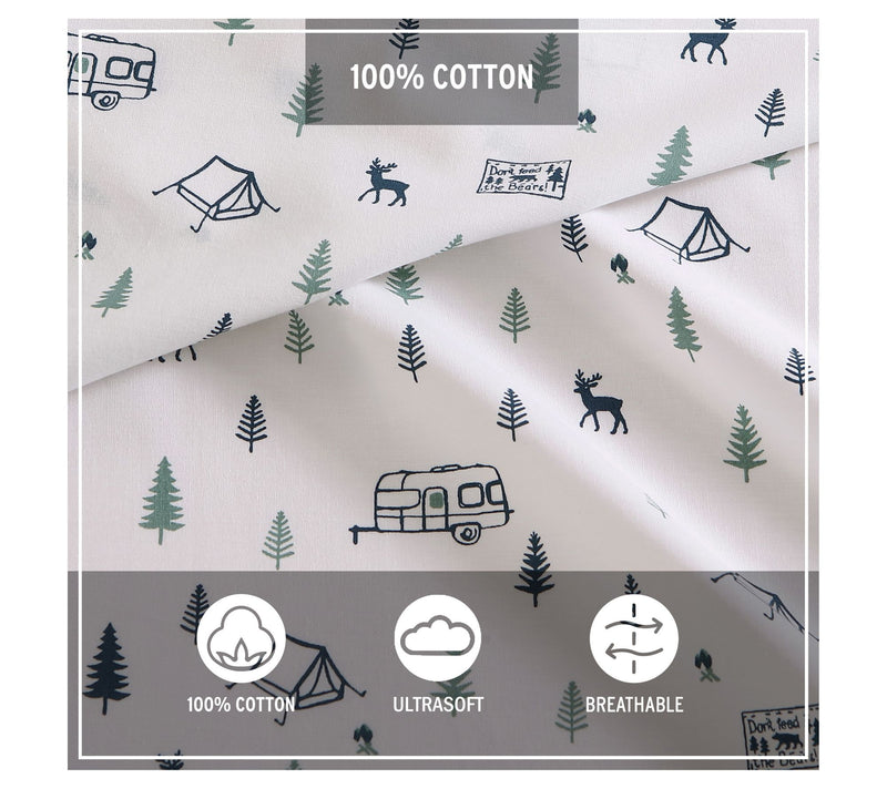 Eddie Bauer Campout Blue Twin Sheet Set — View 7
