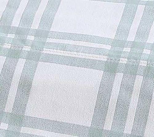 Eddie Bauer Basic Plaid White-Pale Green Full Sheet Set — View 9