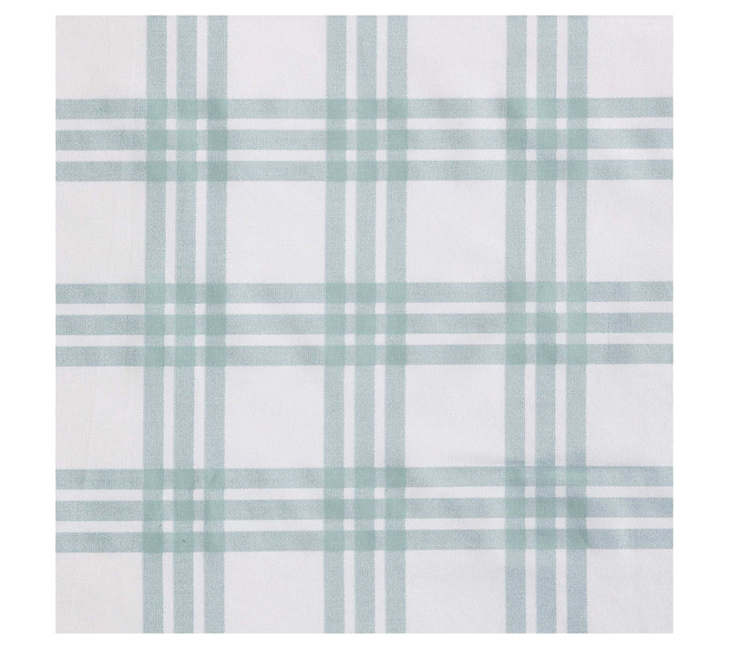 Eddie Bauer Basic Plaid White-Pale Green King Sheet Set — View 5