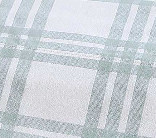 Eddie Bauer Basic Plaid White-Pale Green Twin Sheet Set — View 9