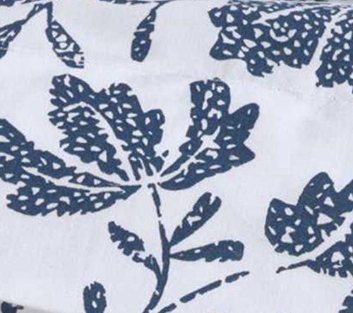 Eddie Bauer Woodblock Floral White-Blue King Sheet Set — View 9