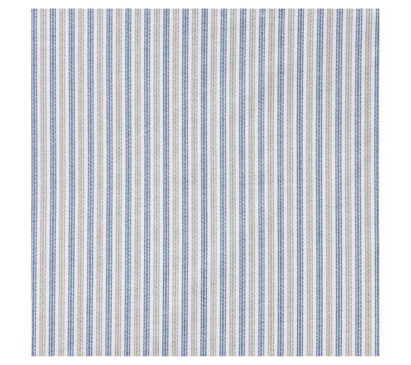 Eddie Bauer Ticking Stripe Navy Blue-Green KingSheet Set — View 4