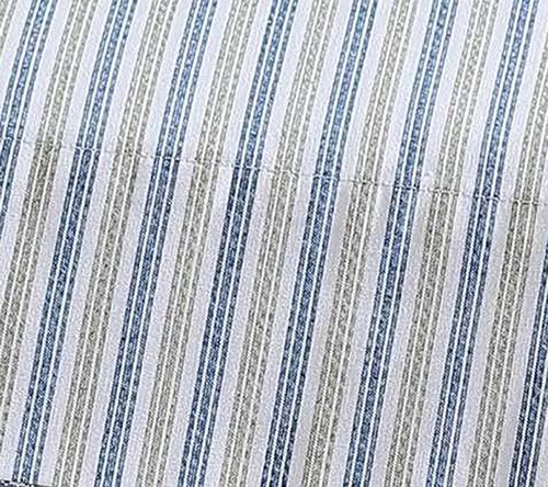 Eddie Bauer Ticking Stripe Navy Blue-Green FullSheet Set — View 8