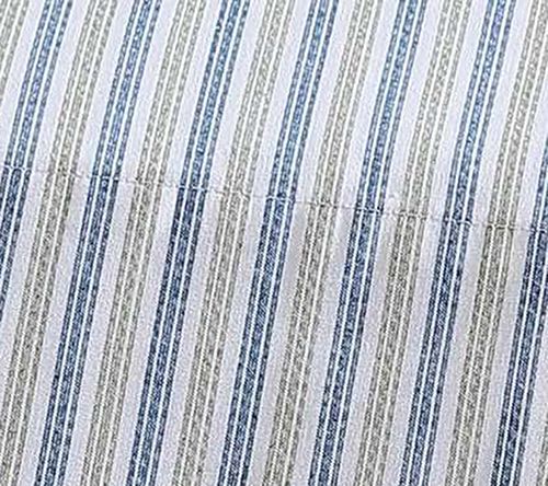 Eddie Bauer Ticking Stripe Navy Blue-Green TwinSheet Set — View 8