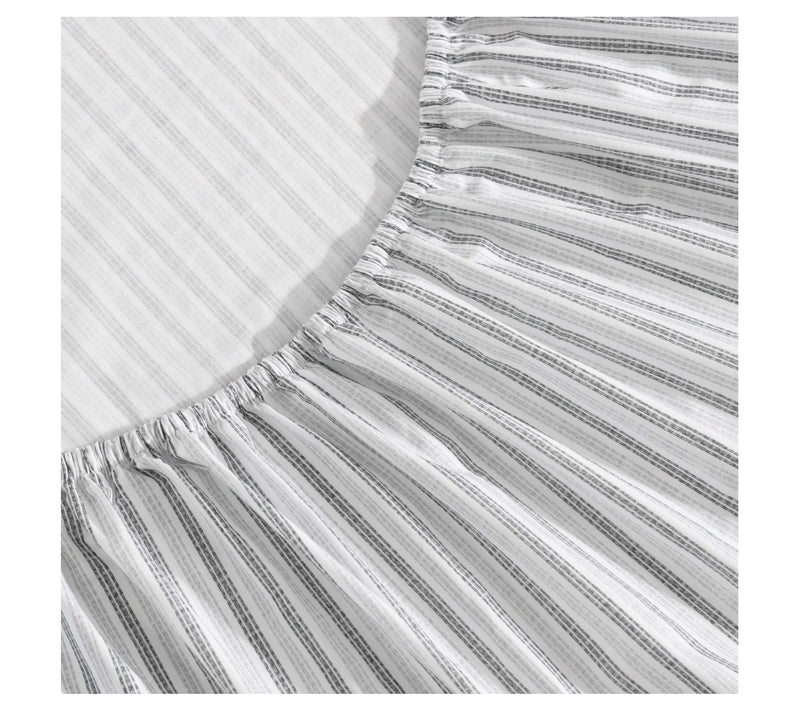 Eddie Bauer Ticking Stripe Dark Grey Queen Sheet Set — View 2