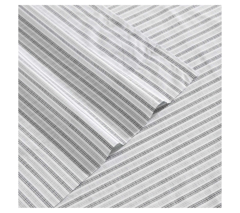 Eddie Bauer Ticking Stripe Dark Grey King SheetSet — View 3