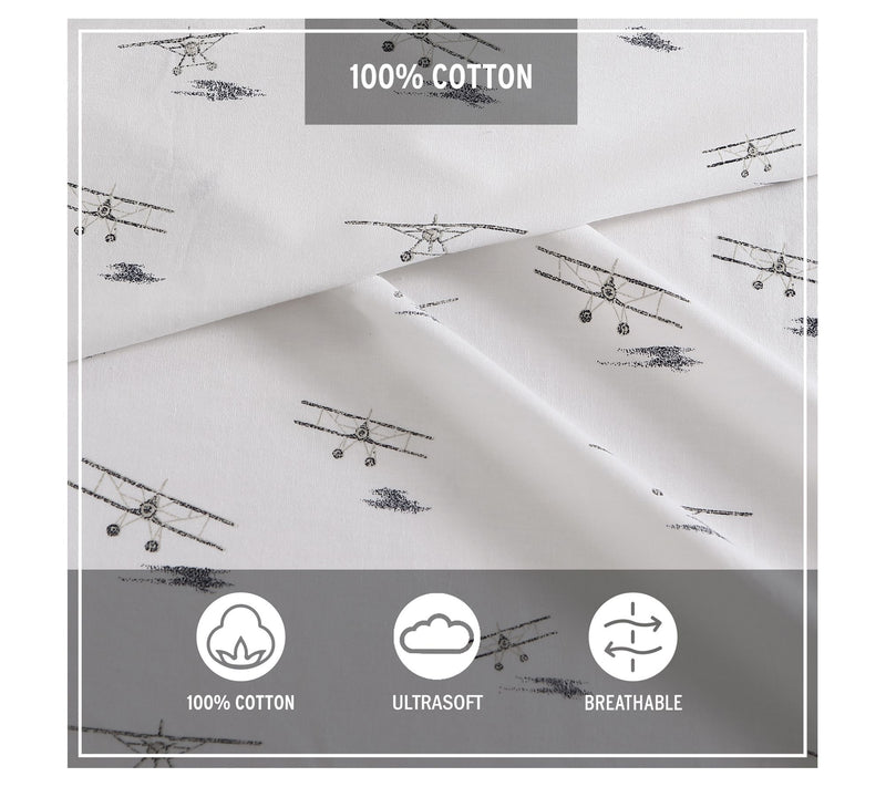 Eddie Bauer Sea Planes Twin Sheet Set — View 7
