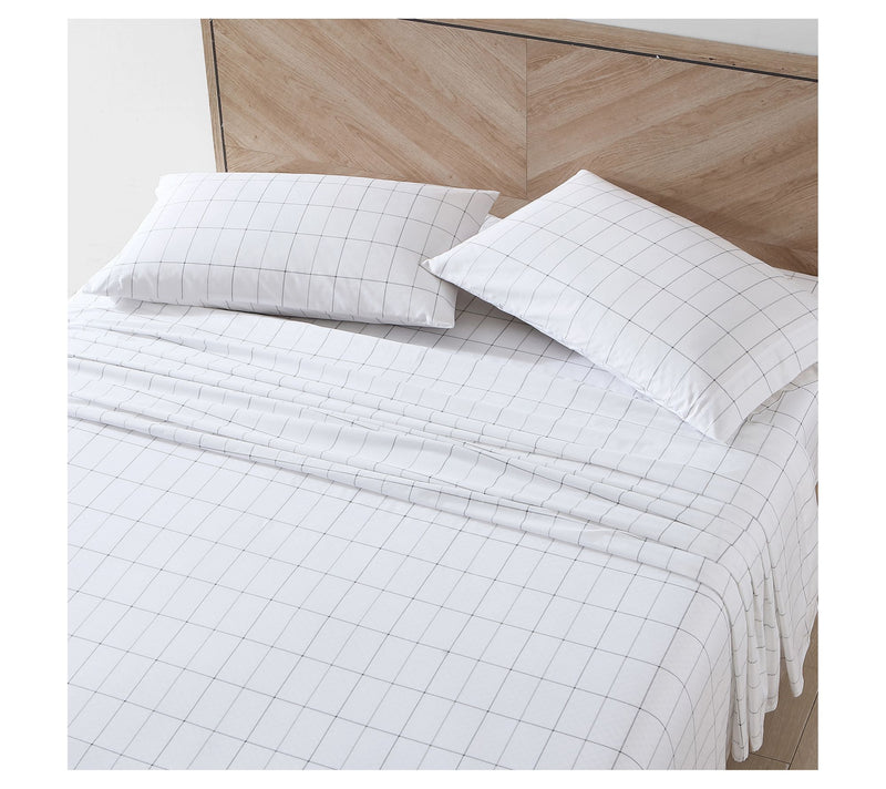 Eddie Bauer Northern Plaid Grey Queen Sheet Set — View 2