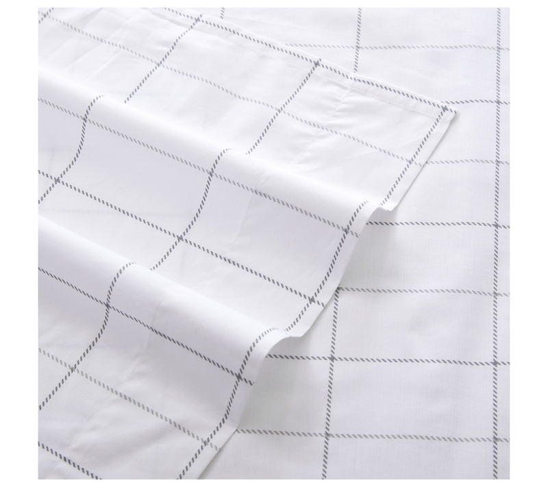 Eddie Bauer Northern Plaid Grey Full Sheet Set — View 6