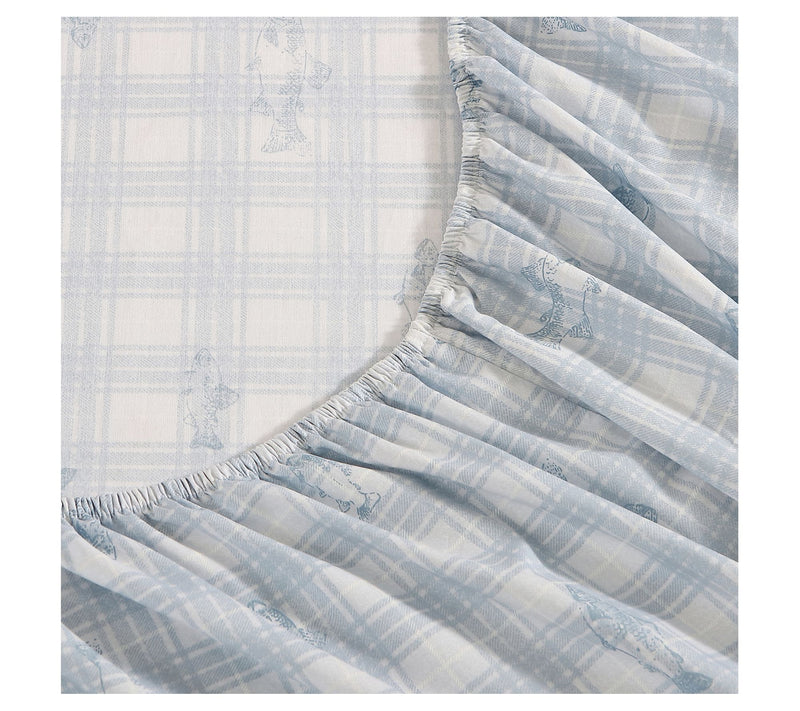 Eddie Bauer Methow Plaid Blue Queen Sheet Set — View 3