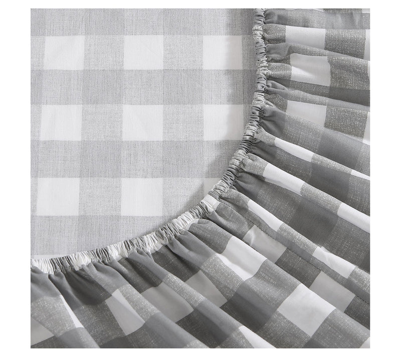 Eddie Bauer Lakehouse Plaid Stone Full Sheet Set — View 3