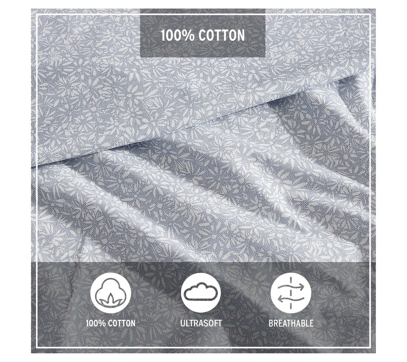 Eddie Bauer Little Blossom Grey Full Sheet Set — View 5
