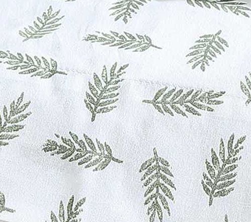 Eddie Bauer Laurel Leaves White-Green Queen Sheet Set — View 8