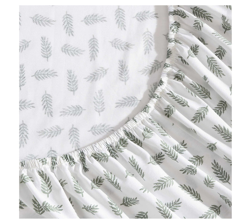 Eddie Bauer Laurel Leaves White-Green King Sheet Set — View 2