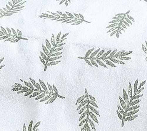 Eddie Bauer Laurel Leaves White-Green Twin Sheet Set — View 8