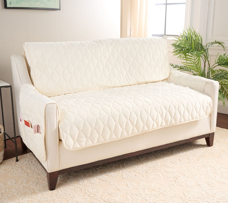 Home Reflections Micromink Pin-Sonic Loveseat Cover — View 7