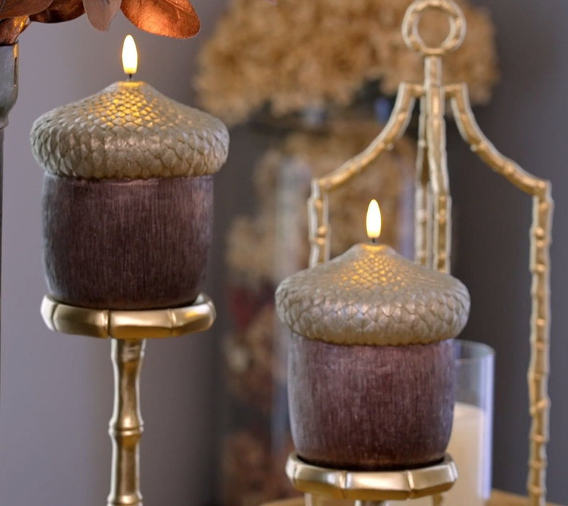 6" Metallic Acorn Flameless Candle by Kim Gravel — View 5