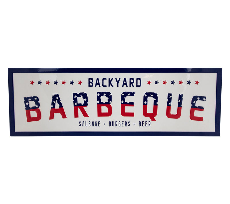 Northlight Backyard Barbeque Americana Metal Wall Sign - 23" — View 6