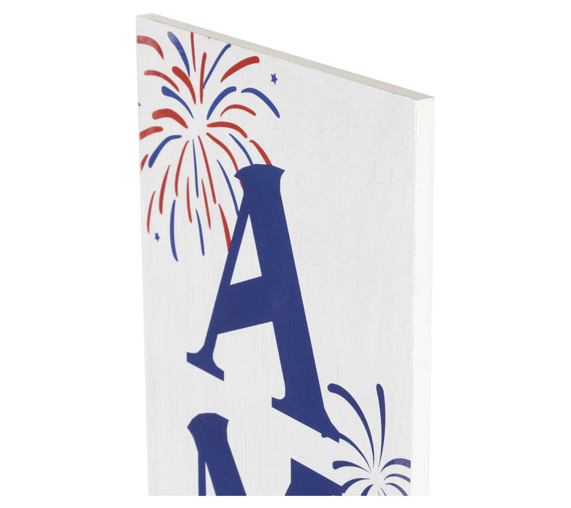 Northlight Patriotic "America" Fireworks Porch Board Sign 36" — View 4