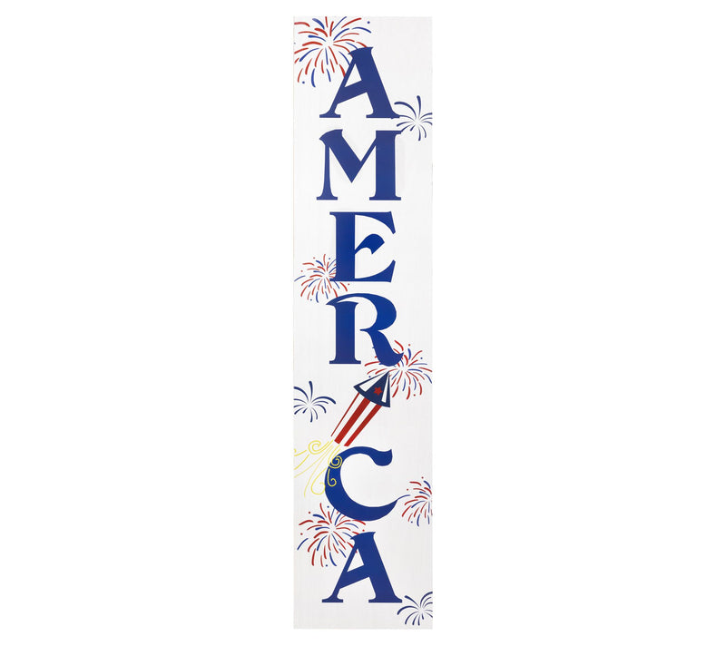 Northlight Patriotic "America" Fireworks Porch Board Sign 36" — View 6