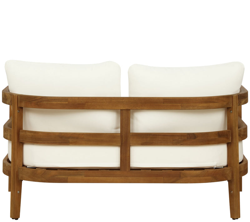 Linon Home Breton Outdoor Brown Loveseat and Table — View 5