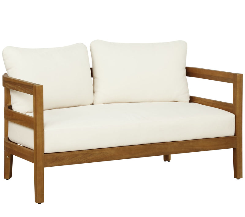 Linon Home Breton Outdoor Brown 4PC Set 2 ChairLoveseat Table — View 6