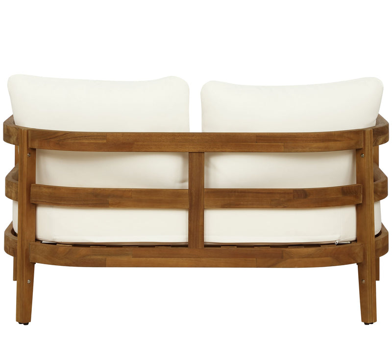 Linon Home Breton Outdoor Brown 4PC Set 2 ChairLoveseat Table — View 4