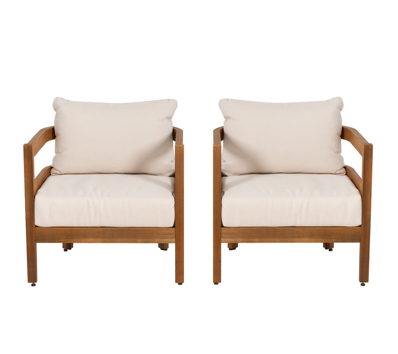 Linon Home Breton Outdoor Brown Club Chairs Setof 2 — View 3