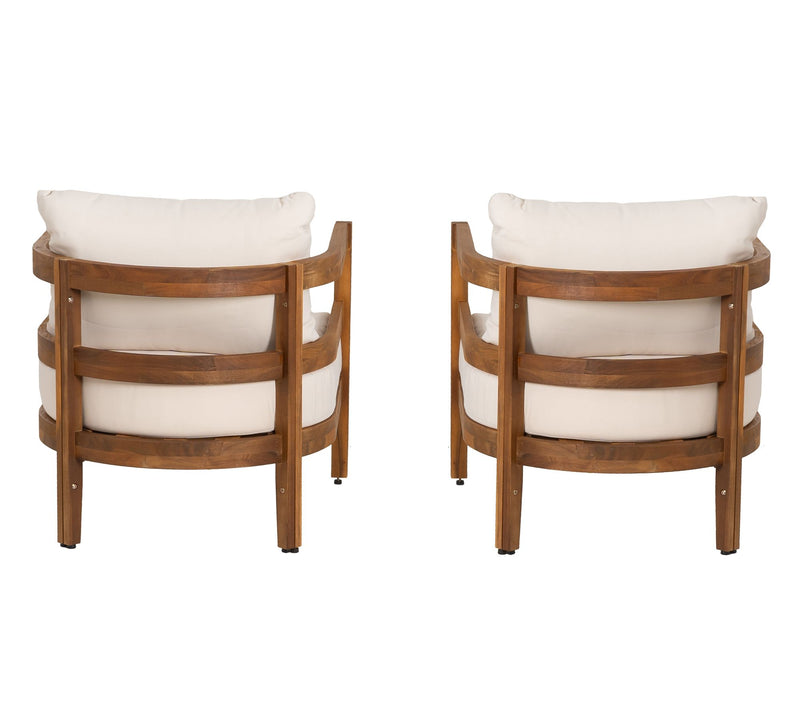 Linon Home Breton Outdoor Brown Club Chairs Setof 2 — View 4