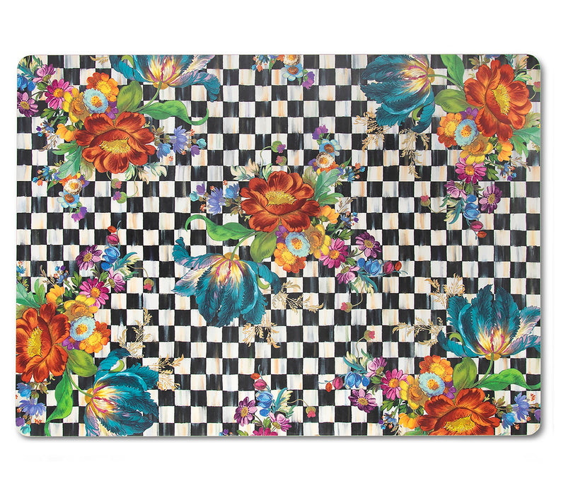 MacKenzie-Childs Set of 4 Courtly Flower Cork Back Placemats — View 4