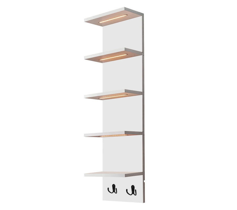 Sorbus LED Light Display Shelf 5-Tier Shelf Unit with Hooks — View 12