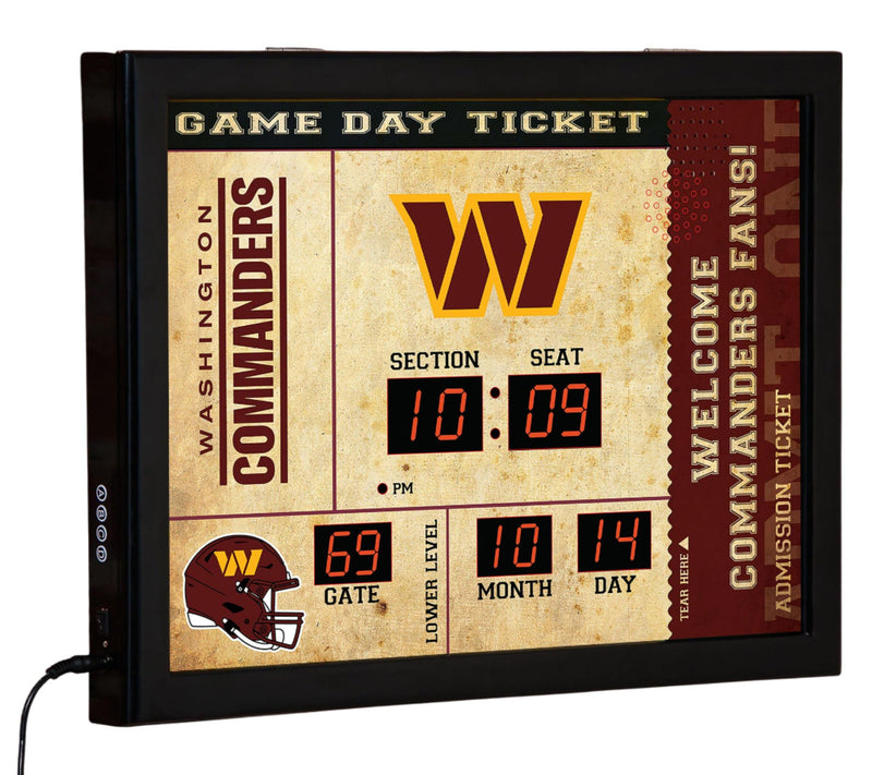 Evergreen NFL Bluetooth Scoreboard Wall Clock — View 5