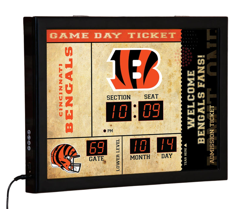 Evergreen NFL Bluetooth Scoreboard Wall Clock — View 9