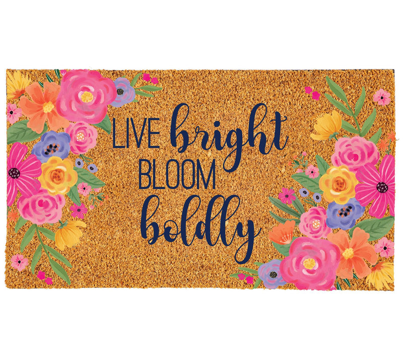 Evergreen 28"x16" Spring Blossom Coir Doormat — Main view