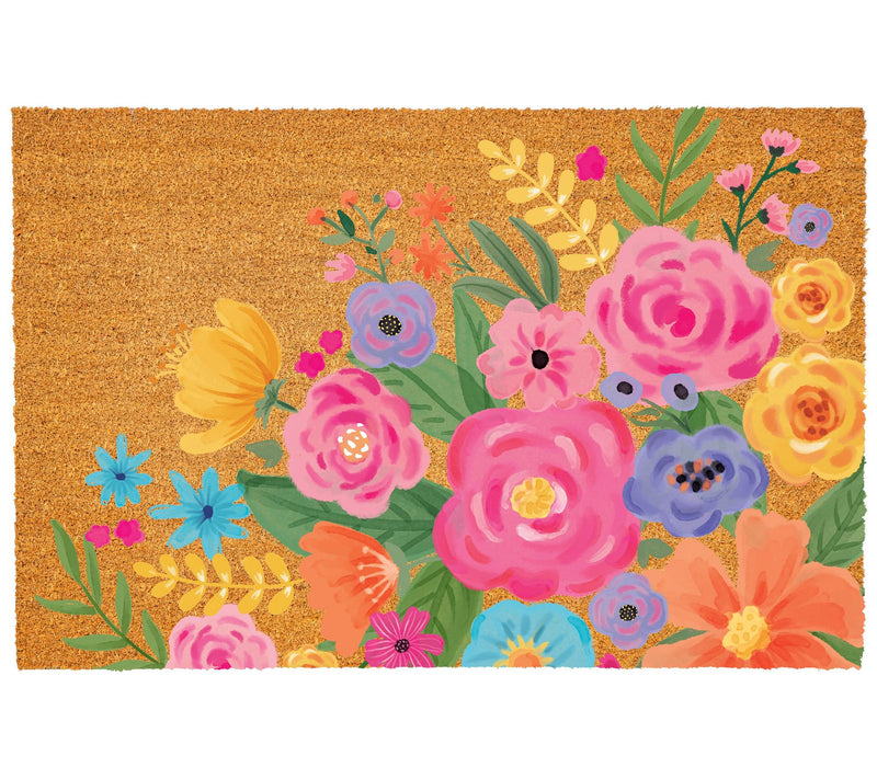 Evergreen 36"x24" Spring Blossom Coir Doormat — Main view