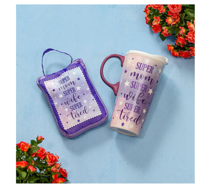 Evergreen 17oz Super Mom Super Wife Super TiredCeramic Cup &