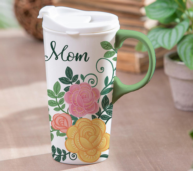 Evergreen 17oz Mom & Florals Ceramic Cup & GiftBox — View 5