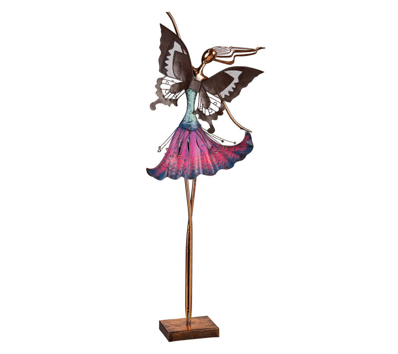 Evergreen Oversized Metal Dancing Fairy GardenStatue — View 3